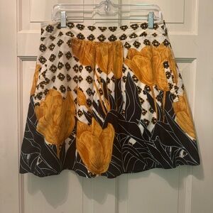 Anthropologie Vintage Edme & Esyllte Printed Cotton Skirt Size Medium